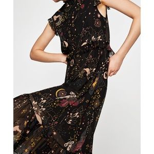 Romantic ZARA MOON PRINT MIDI DRESS. NEW!
